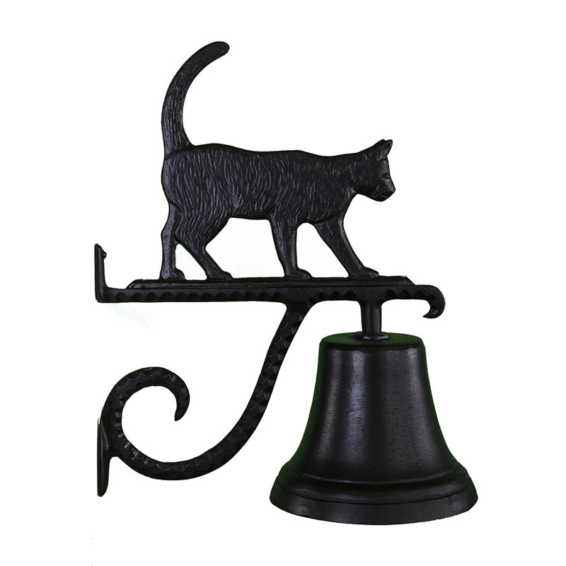 Cast Weather Resistant Metal Animals Bell, Black