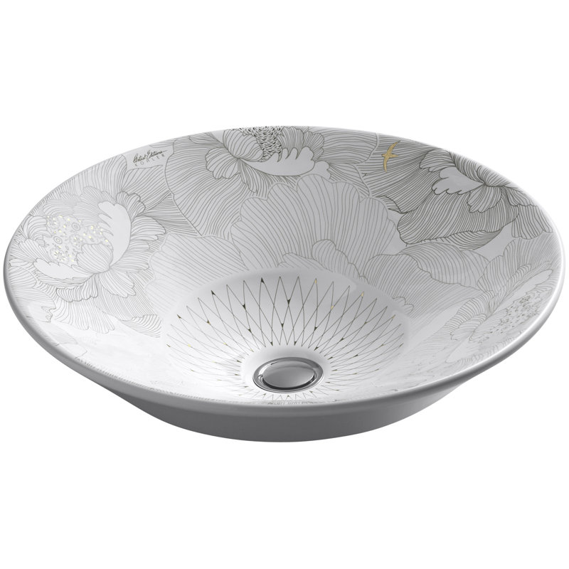 KOHLER Empress Bouquet Conical Bell®, ARTIST EDITIONS Round Vessel Bathroom Sink