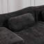 Canapé modulaire à assise profonde en chenille avec 3 coussins-1673818832