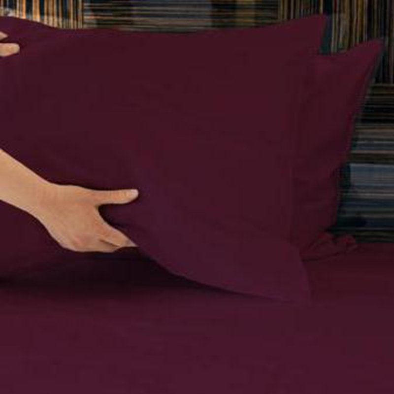 Deluxe Soft 100% Rayon Derived from Bamboo 5-Piece Sheet Set, Split King Sheet Set  with 2 Pillowcases, Burgundy