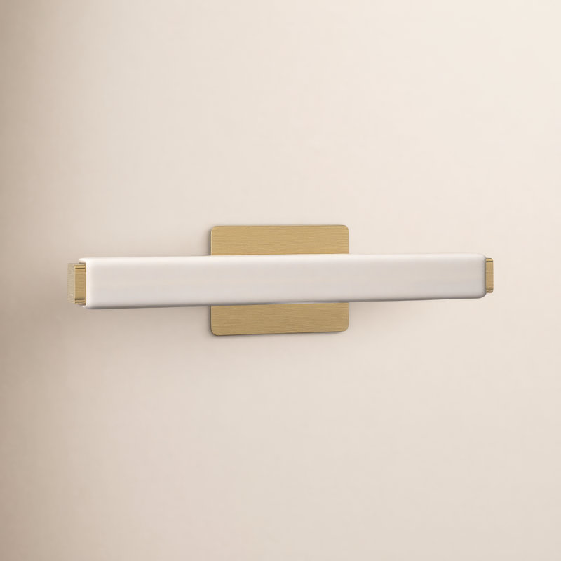 Erby LED Flush Mounted Sconce, Brushed Brass, 3000K, 5" H x 39" W x 3" D