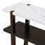Console étroite avec plateau en marbre, table d'entrée rétro avec tablette ouverte-1205398483