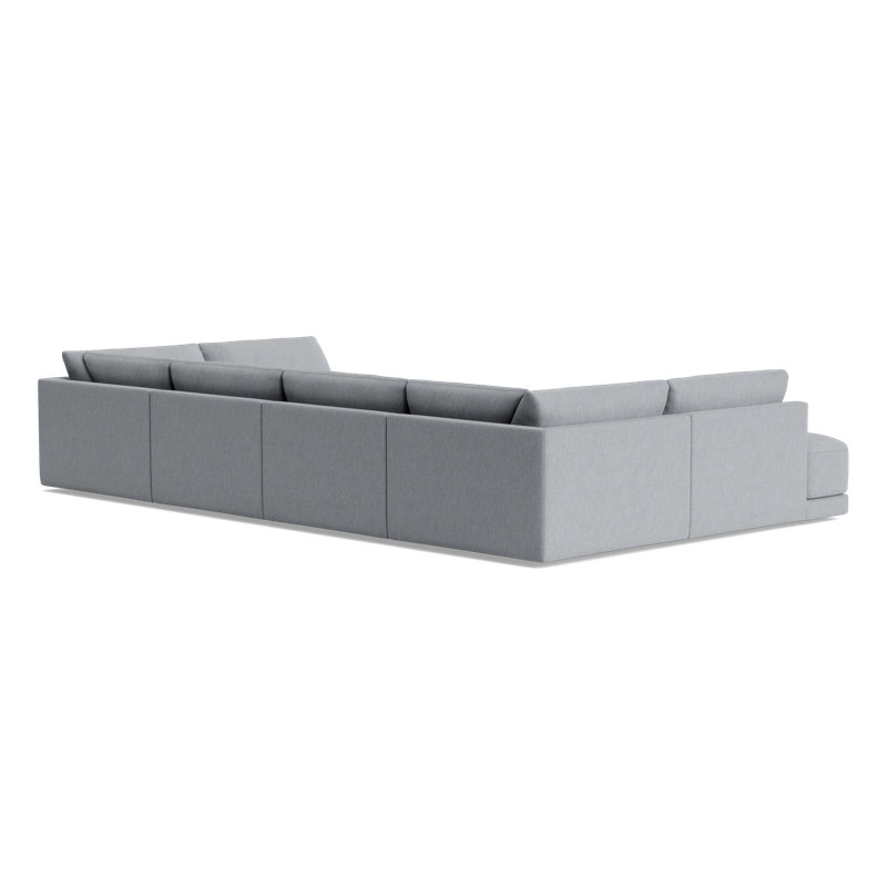 Eva Sectional, Performance Weave - Zinc