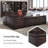 86.61"New Chinese-style brown ebony wood solid L-shaped executive desk-1490793711