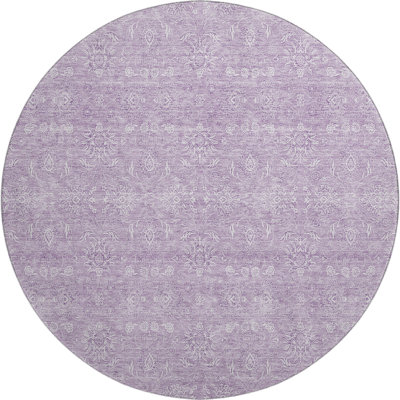 Premium Machine Washable Prisco Lavender Rug