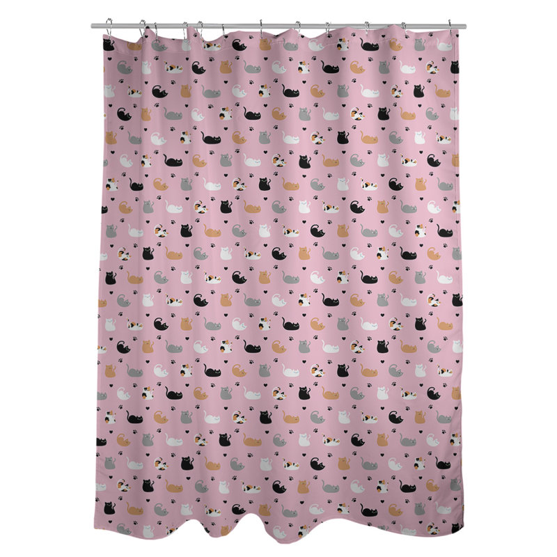 Rideau simple pour chat, Rouge / bleu / rose