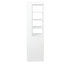 Armoire blanche à 3 tablettes latérales et tablettes à 4 niveaux H 69,35 po pour le rangement dans le salon et le bureau à domicile