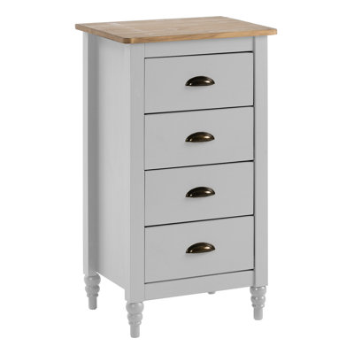 Landershire Solid Wood 46cm W 4 - Drawer Chest of Drawers