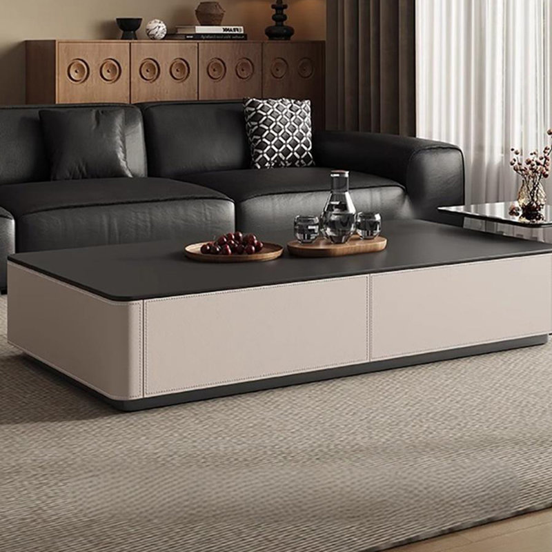 Luxury rectangular end table, 13.8" H x 59.1" L x 31.5" W