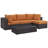 Convene 5 Piece Rattan Sectional Seating Group with Cushions-337879602