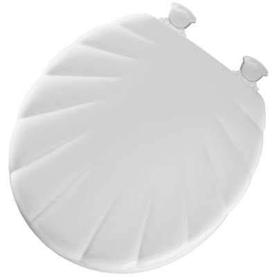 Siège de toilette rond en bois coquille
