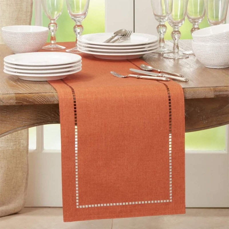 Chemin de table 14 pi, L 120 po x l 14 po, rouille