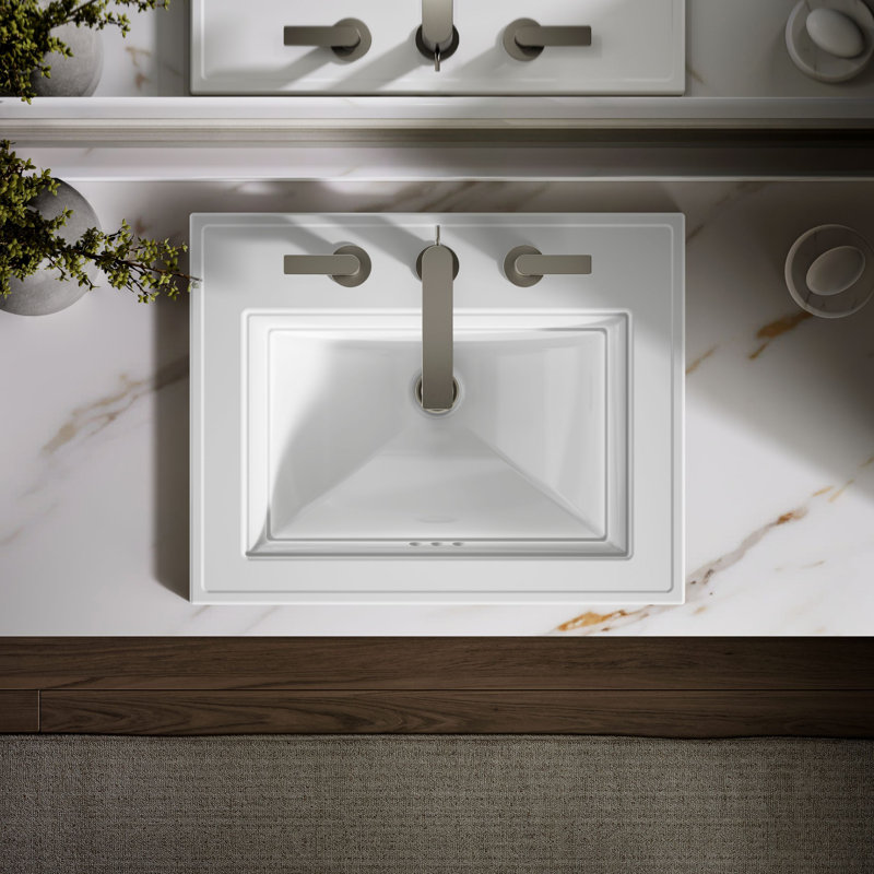 Memoirs® Stately Drop-in Bathroom Sink, 8" Centers, White