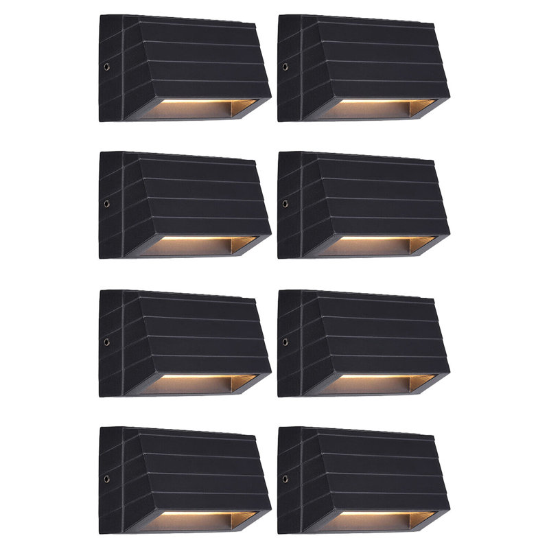 LED 5CCT Deck Lights, 12-24V AC/DC, Black Aluminum Housing, Low Voltage, 2.6" H x 4.09" W x 1.97" D