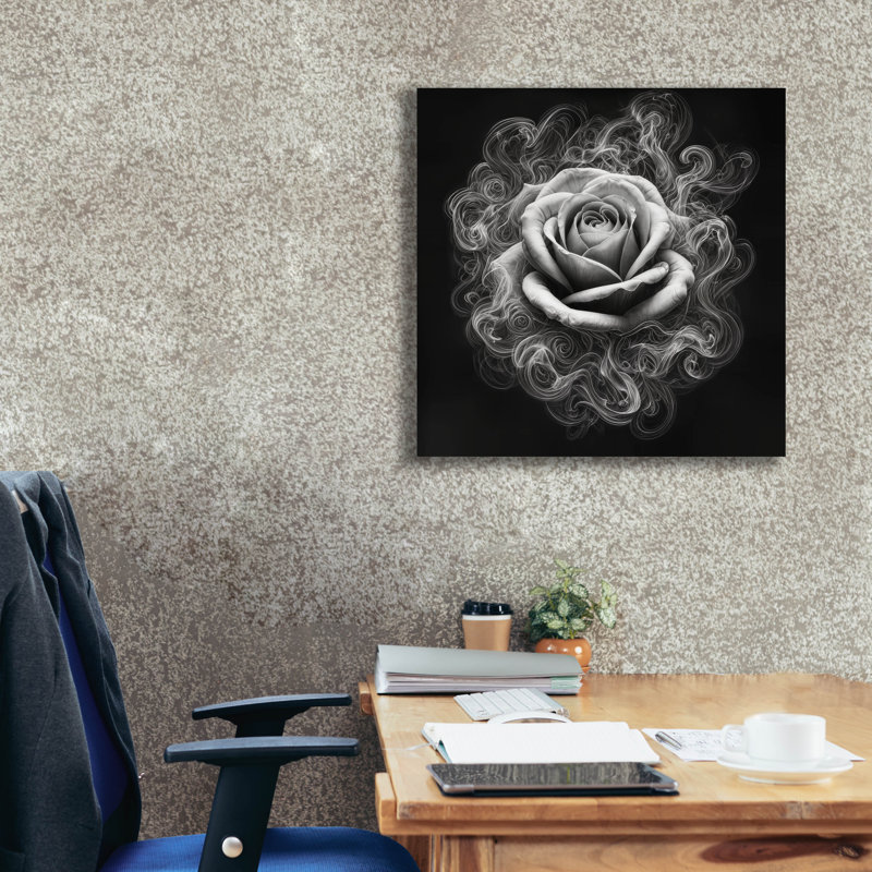  'Rose & Smoke' by Rey Klimt Canvas Wall Art