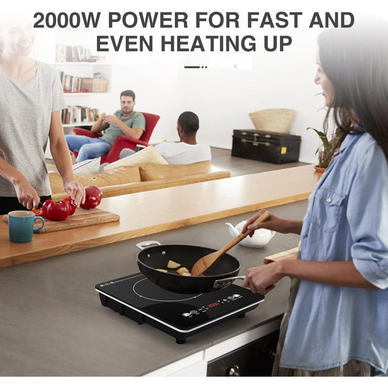 Electric Cooktop 2000W Single Burner Electric Hot Plate 220V Touch Screen