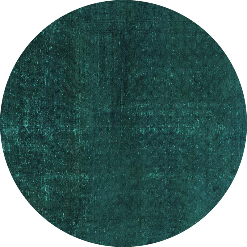 Tapis de couleur unie en laine / polyester tissé à la machine en vert émeraude, Rectangle 2 pi x 3 pi