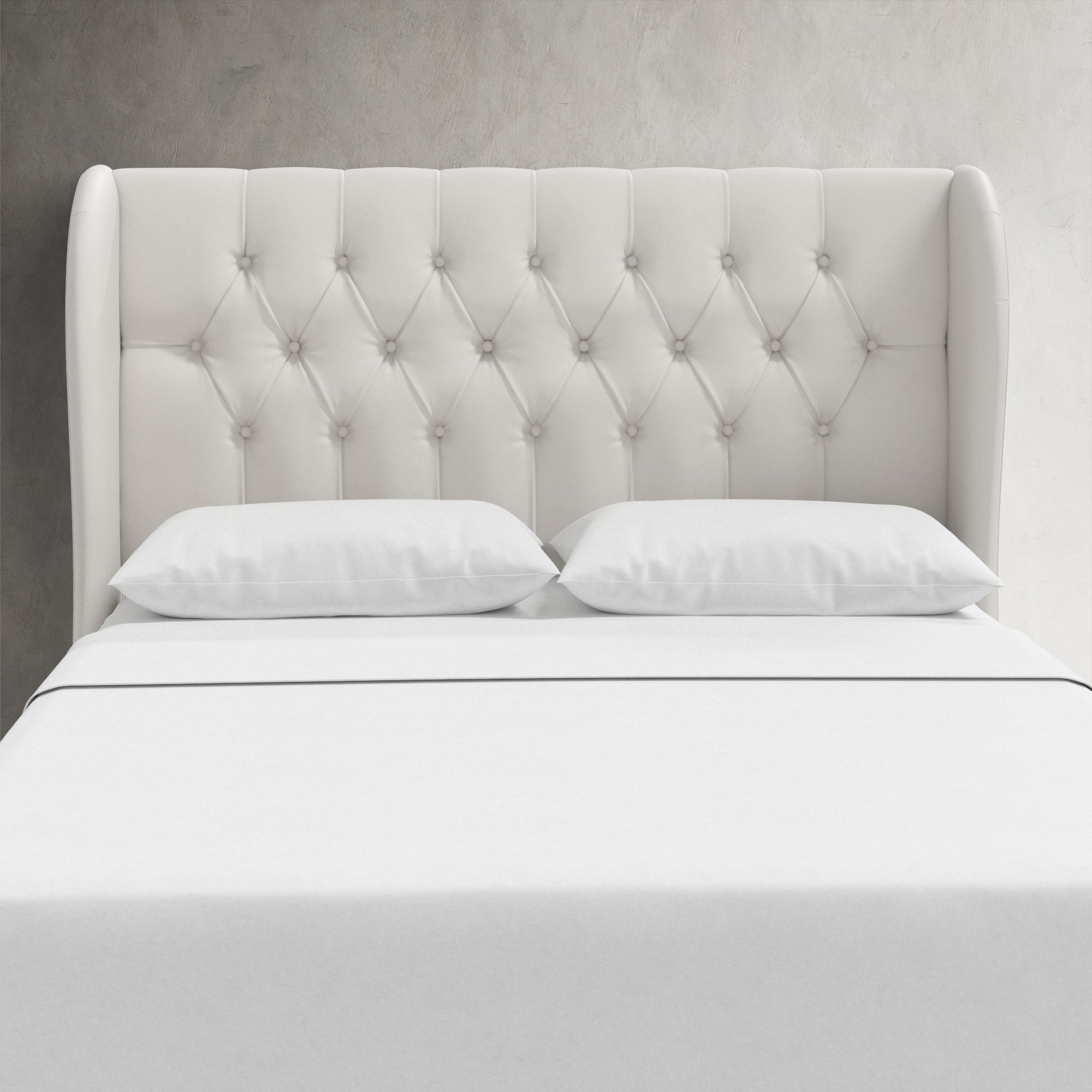 Tomey Upholstered Headboard, Twin, Bella Light Gray Performance Velvet