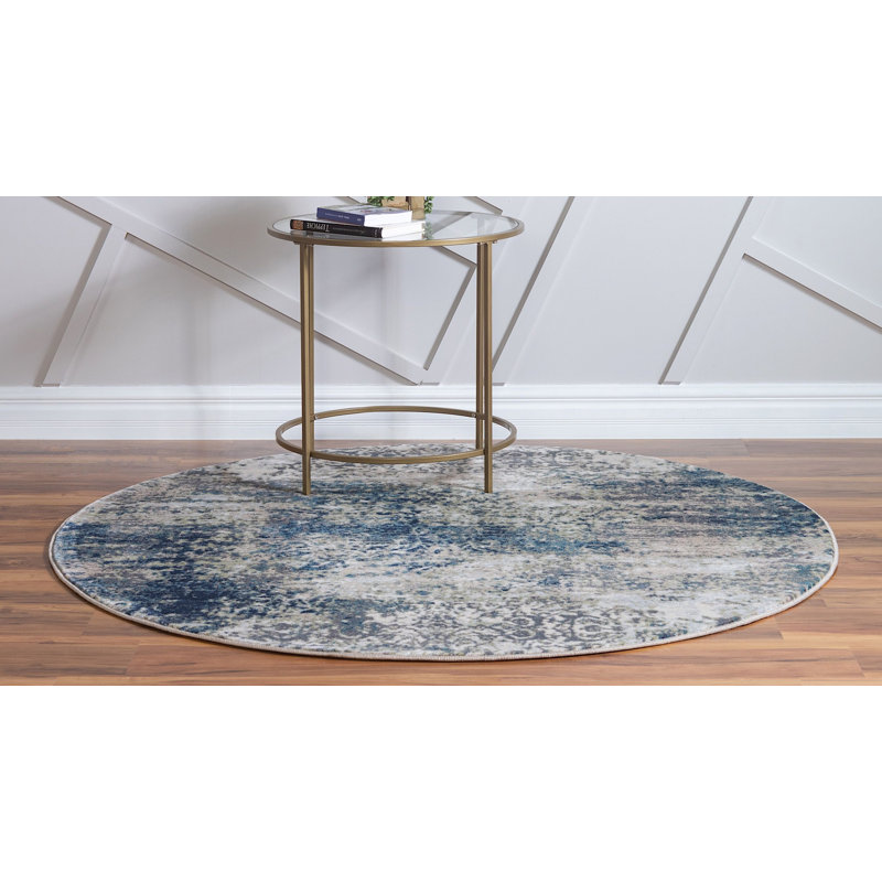 Tapis rond rond en pierre spirituelle ikat