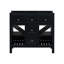 Meuble-lavabo de 36 po sans lavabo, armoire de rangement en bois massif, meuble-lavabo autoportant avec 5 tiroirs et portes à fermeture douce, évier de lavabo non inclus-111541238