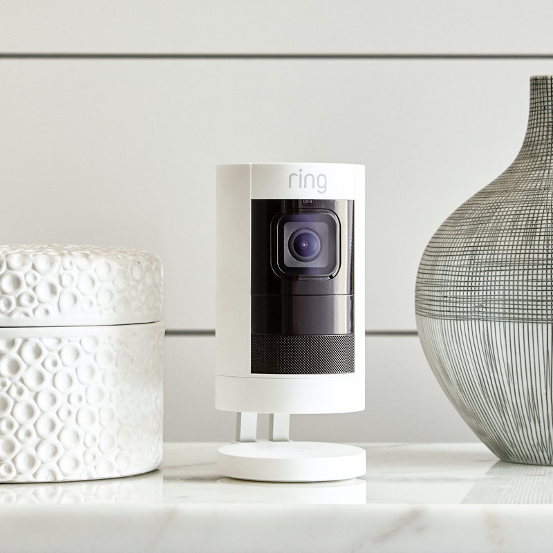 Stick Up Cam Video Enabled Dusk to Dawn Battery Operated Outdoor Security with Motion Sensor, White