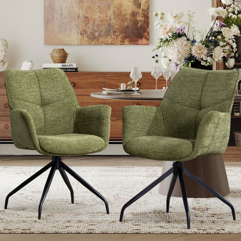 Chaise pivotante rembourrée Modern, Vert