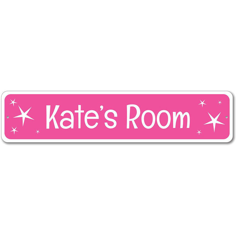 Plaque en métal rose scintillant, H 6 po x l 24 po x P 0,06 po