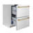 ZLINE 24 in. Touchstone 168 Can Outdoor-Rated Dual Refrigerator Drawer with Satin Stainless Steel Doors-107105960