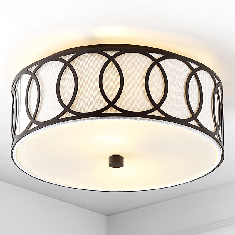 Hershberger Metal LED Flush Mount, Oil Rubbed Bronze, 5" H x 12.25" W x 12.25" D