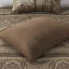 Courtepointe très grand / très grand - brun / doré . Feuille, rayures et motifs. 3 coussins décoratifs. Réversible et lavable à la machine avec des coussins décoratifs faciles à utiliser. Accents. Pour des looks différents. Commode-126088989