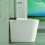 Siège de bidet compact - Ouverture / fermeture automatique, chasse d'eau, chauffage, séchage à l'air chaud pour la salle de bain Unité intelligente ouverte / affleurante, siège chauffant, option
