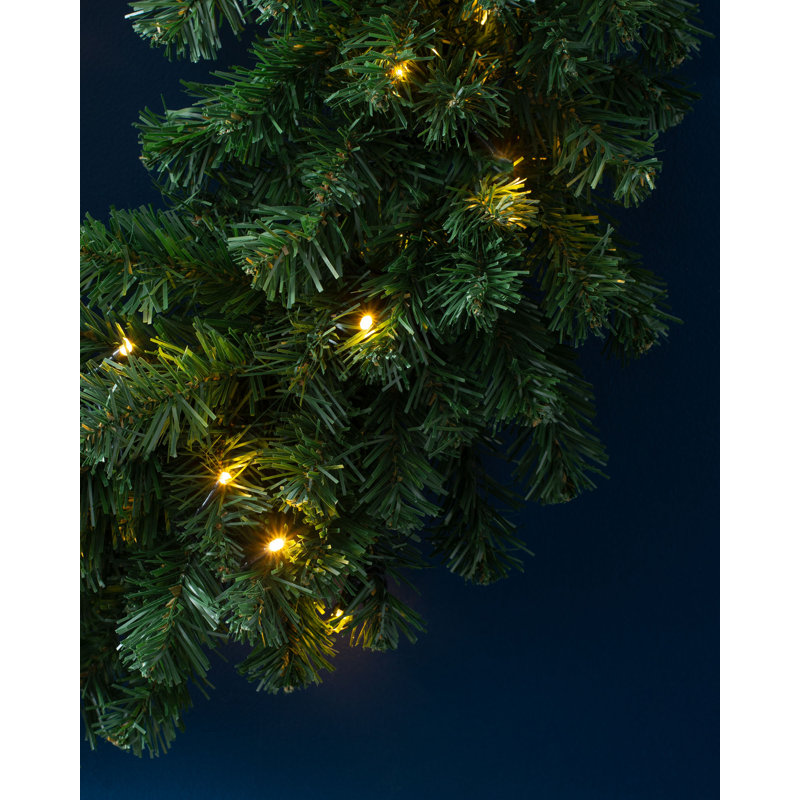 Faux Lighted Pine 76cm Wreath