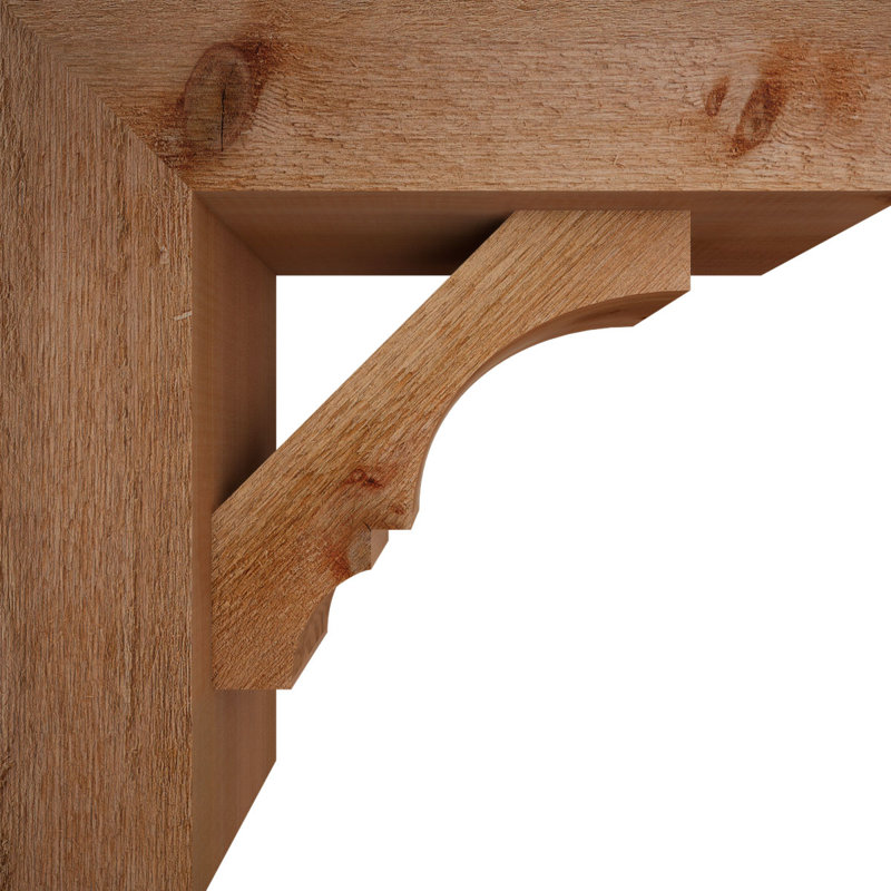Support de bloc Balboa avec entretoise décalée, 18 po x 18 po, Cèdre rouge occidental de l 6 po (scié brut)