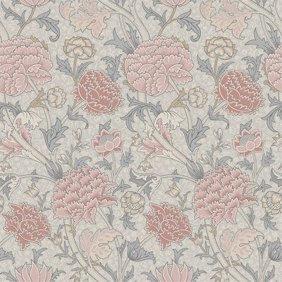 Cray Floral Wallpaper Roll