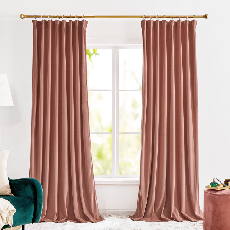 Total Blackout Luxury Rod Pocket and Back Tab curtains(1 Panel), Gray, 52" W x 84" L
