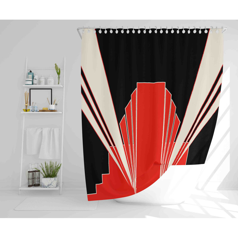 Flannery 2 Piece Polyester Shower Curtain Set, 168cm H x 168cm W