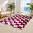 Checkered Beige Indoor and Outdoor Area Rug-1678108179