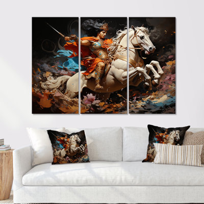 Ensemble d'art sur toile, "Hindu Arjunas"