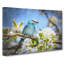 Blue Bird & Cherry Blossom Tree Painting - Wrapped Canvas-56654695