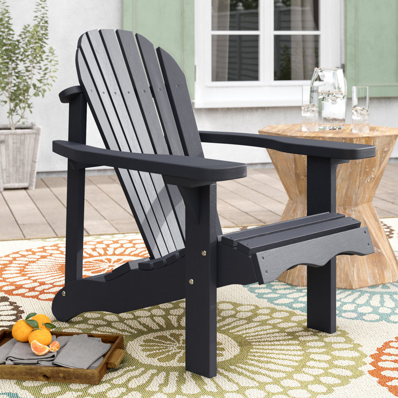 Outdoor Adirondack Chair, Black
