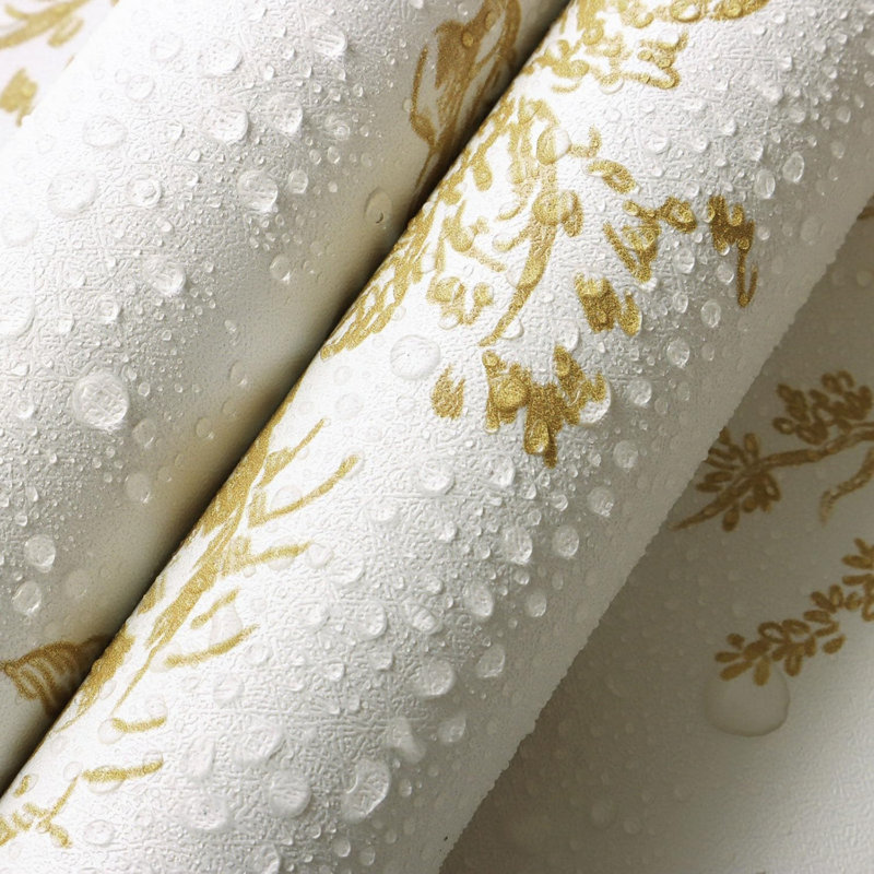 Self Adhesive 41 cm x 100 cm Wallpaper Gold Stick on Wallpaper Removable for Renters