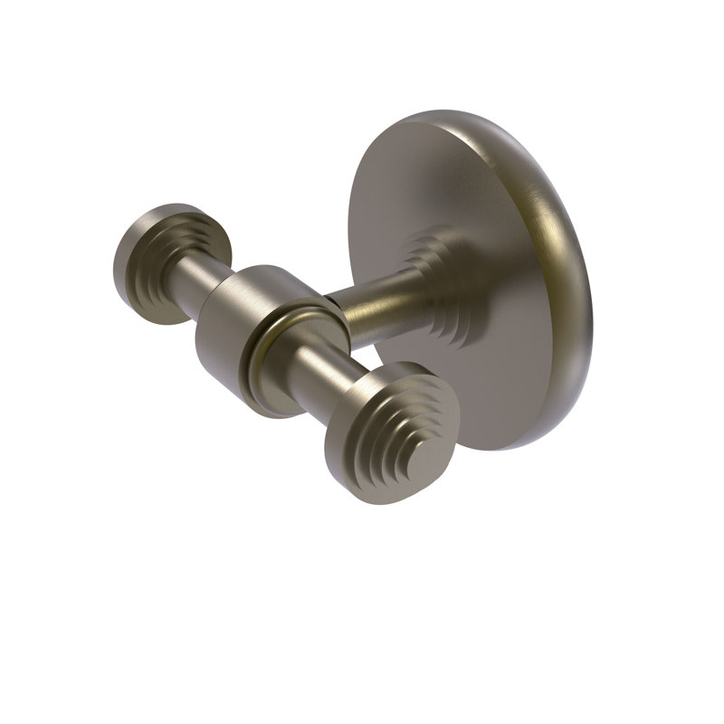 Southbeach Wall Mounted Double Robe Hook, Antique Brass