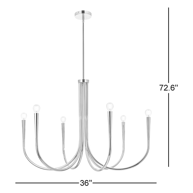 Catalena 6-Light Dimmable Traditional Chandelier
