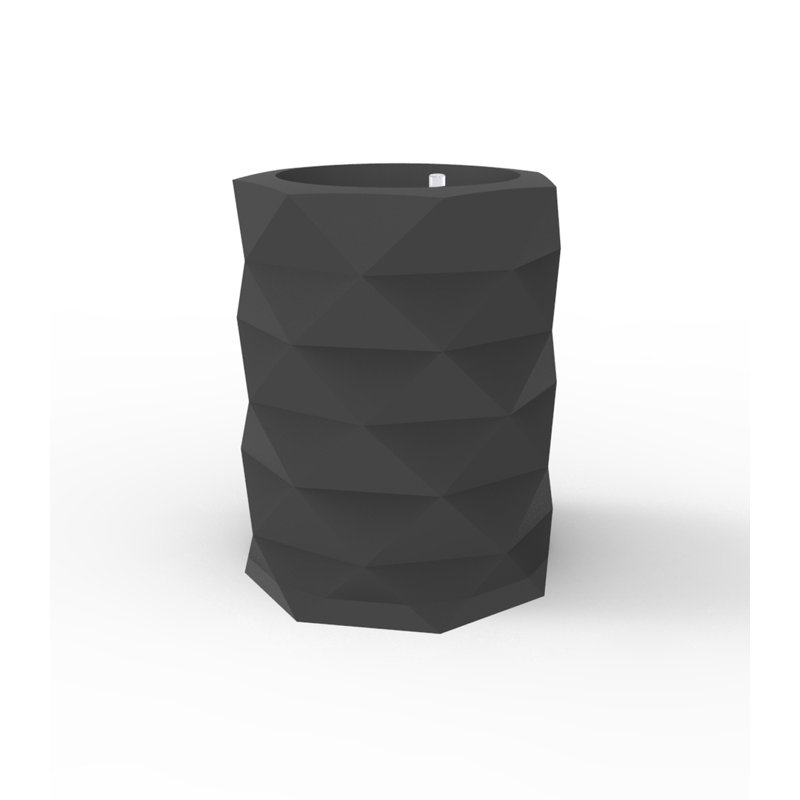 Marquis Resin Pot Planter, Anthracite, 40.5" H x 31.5" W x 31.5" D