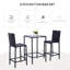 Ensemble de bar 3 pièces avec table et 2 tabourets de bar