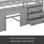 Lit mezzanine simple avec armoire et tablette-571461082