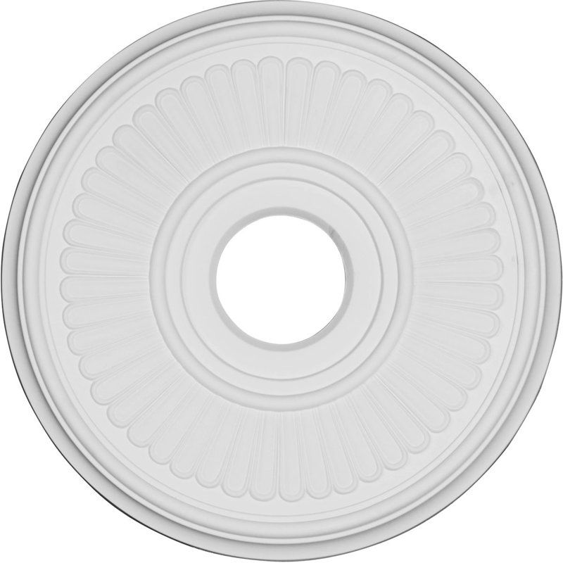 Médaillon de plafond en PVC H 10 po x l 10 po x P 0,75 po CMPAT