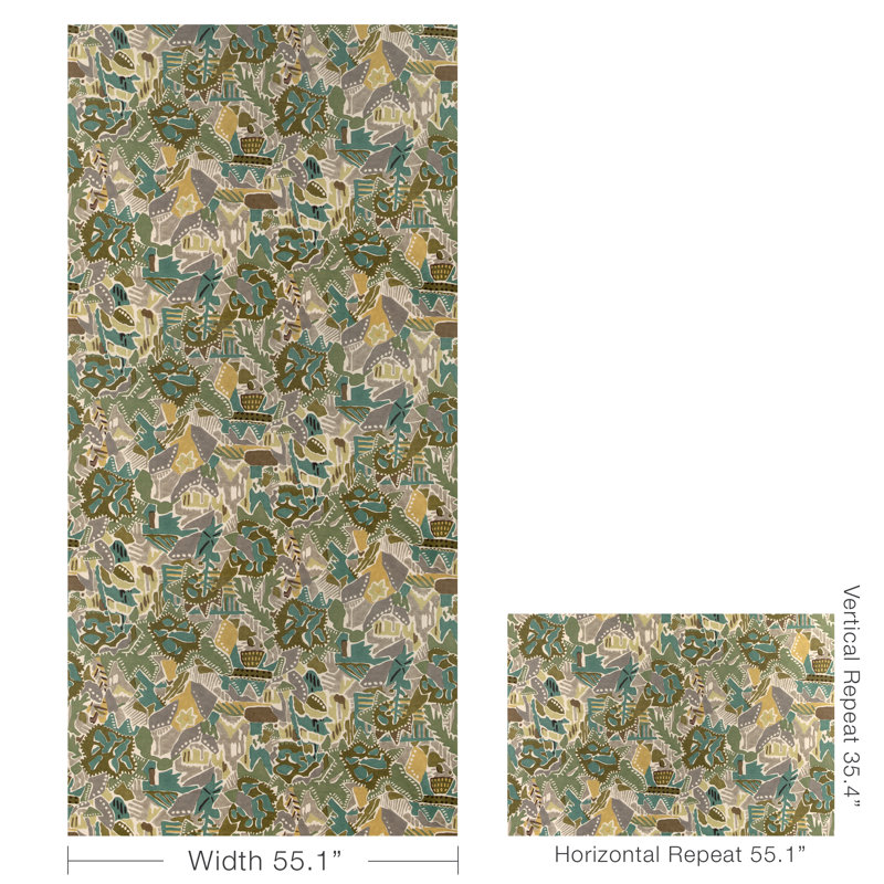 Chrystie Print, Moss/Fog