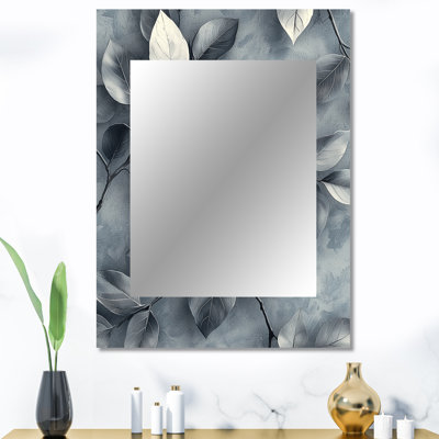 Cuivre, argent, étain, feuilles I - miroir à feuilles, miroir mural décoratif traditionnel, impression sur métal
