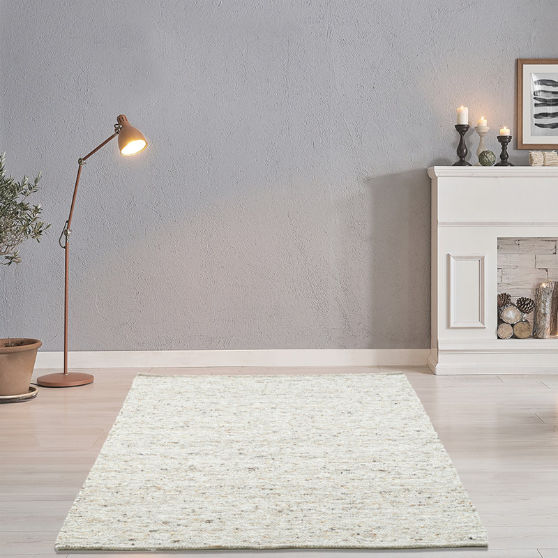 Pimental Hand Woven Wool Dark Beige Indoor Rug, Rectangle 90 x 160cm